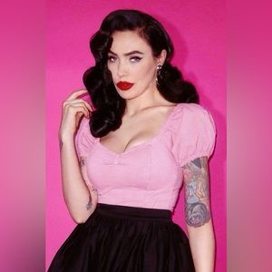 Xs powder puff top from Vixen by Micheline Pitt light pink
